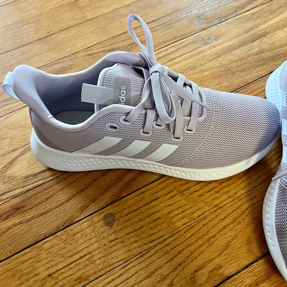 Adidas Mesh Sneakers in Light Lavender and White